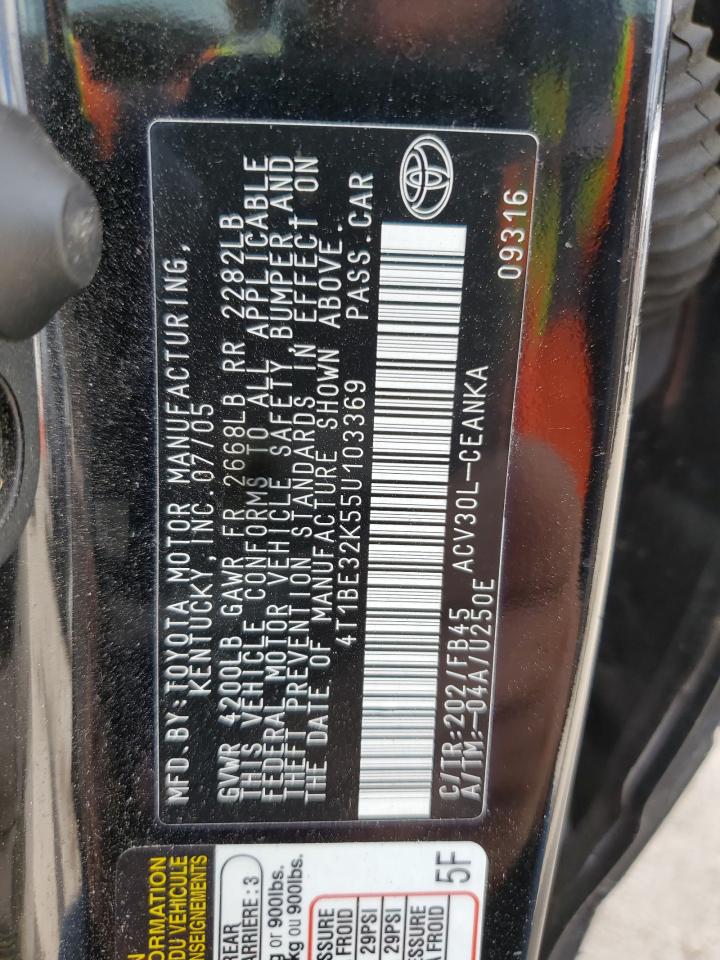 4T1BE32K55U103369 2005 Toyota Camry Le