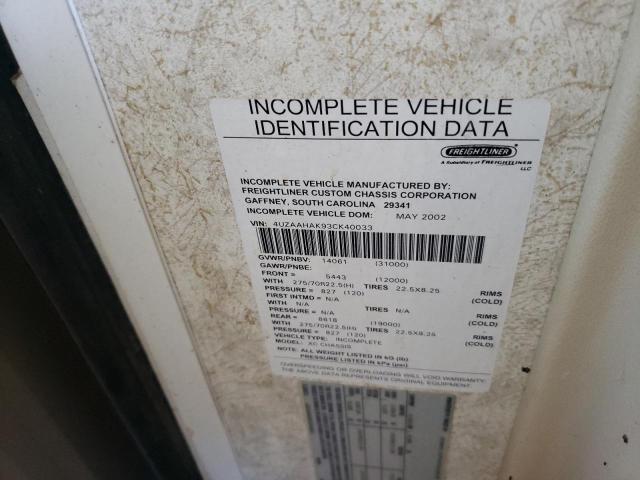 2003 Freightliner Chassis X Line Motor Home VIN: 4UZAAHAK93CK40033 Lot: 55573694