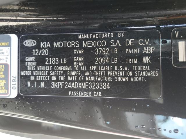 2021 Kia Forte Fe VIN: 3KPF24ADXME323384 Lot: 56225744