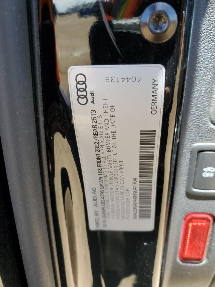 WAUDNAF4XHN041704 2017 Audi A4 Premium