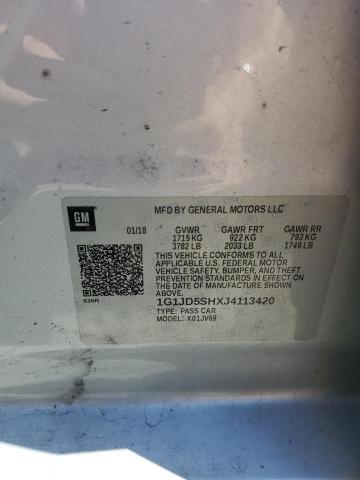 2018 Chevrolet Sonic Lt VIN: 1G1JD5SHXJ4113420 Lot: 53755934