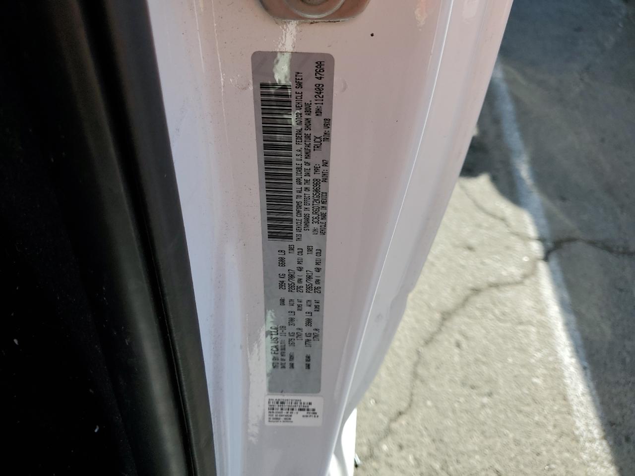 3C6JR6DT2KG506968 2019 Ram 1500 Classic Tradesman