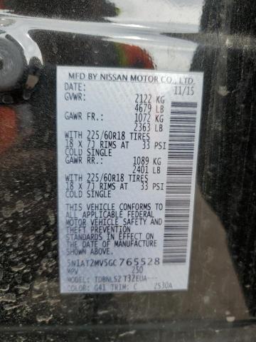 2016 Nissan Rogue S VIN: 5N1AT2MV5GC765528 Lot: 55723954