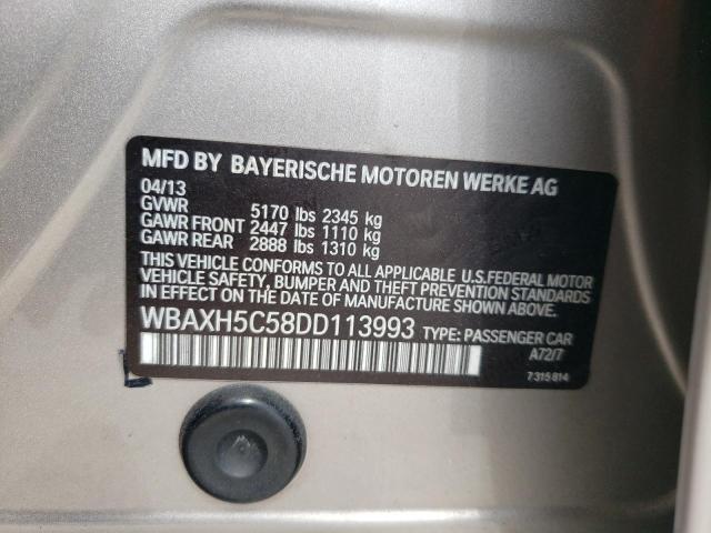 VIN WBAXH5C58DD113993 2013 BMW 5 Series, 528 XI no.12