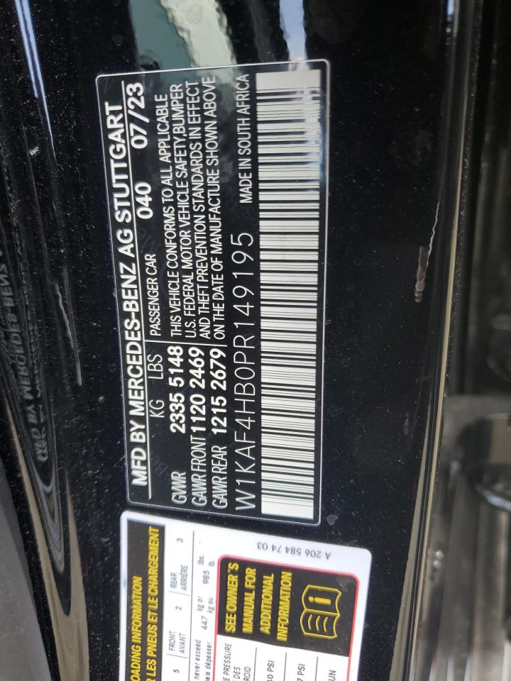 W1KAF4HB0PR149195 2023 Mercedes-Benz C 300 4Matic