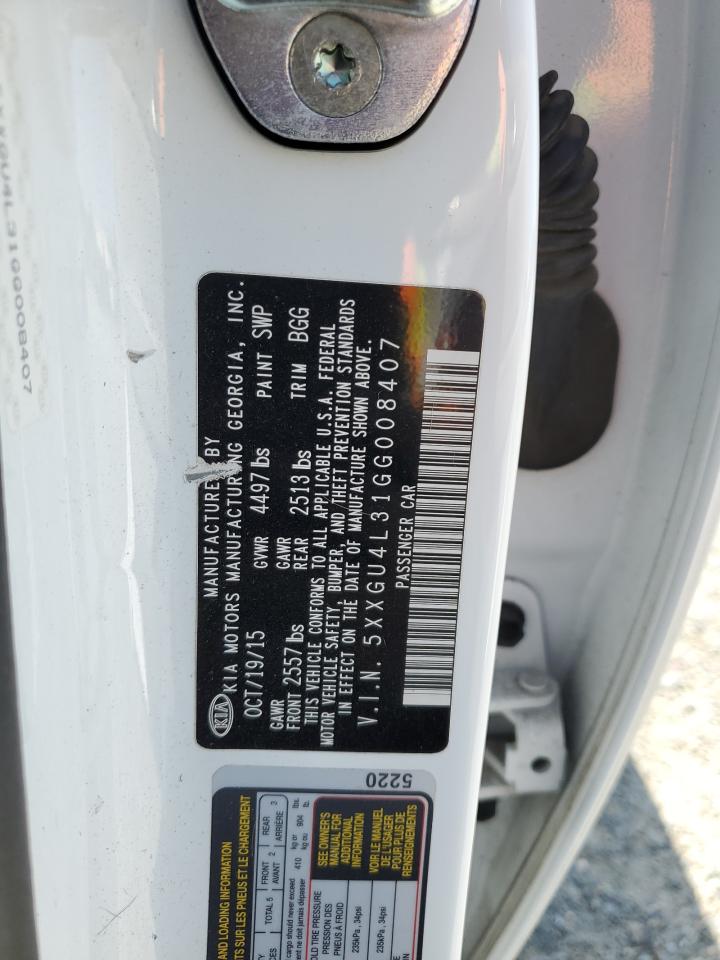 5XXGU4L31GG008407 2016 Kia Optima Ex