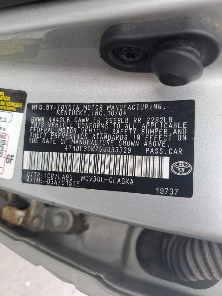 4T1BF30K75U093329 2005 Toyota Camry Le