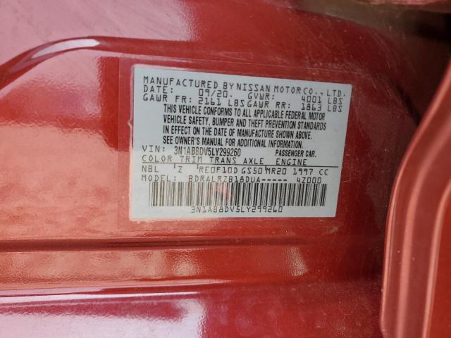 2020 Nissan Sentra Sr VIN: 3N1AB8DV5LY299260 Lot: 54067764