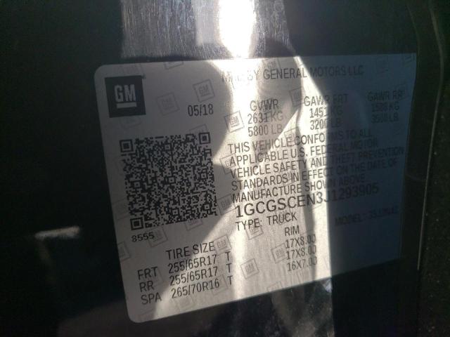 2018 Chevrolet Colorado Lt VIN: 1GCGSCEN3J1293905 Lot: 55912314