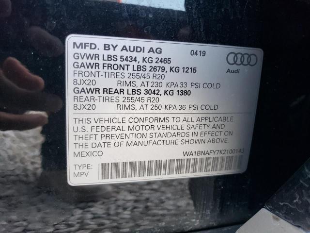 2019 AUDI Q5 PREMIUM - WA1BNAFY7K2100143