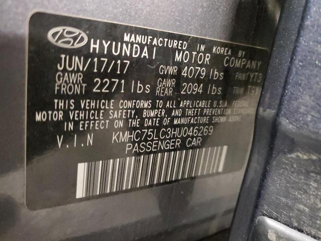 2017 Hyundai Ioniq Sel VIN: KMHC75LC3HU046269 Lot: 53324614