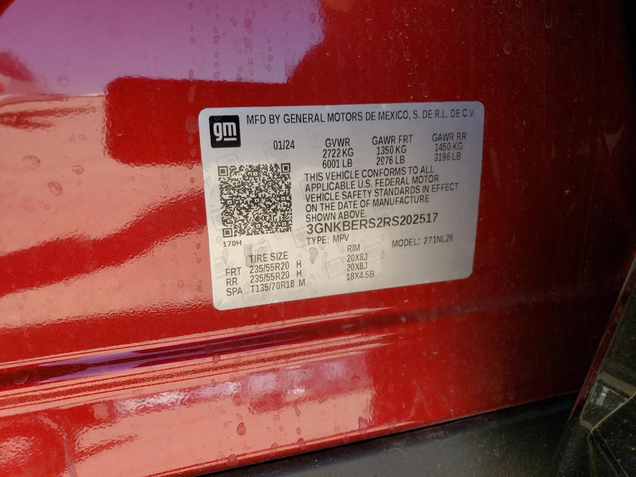 3GNKBERS2RS202517 2024 Chevrolet Blazer Rs