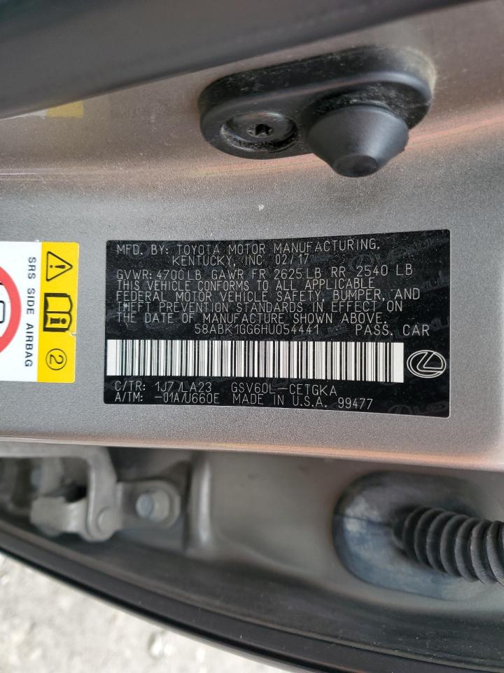 58ABK1GG6HU054441 2017 Lexus Es 350