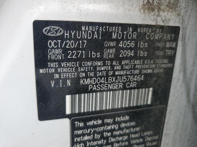 KMHD04LBXJU576464 2018 HYUNDAI ELANTRA - Image 12