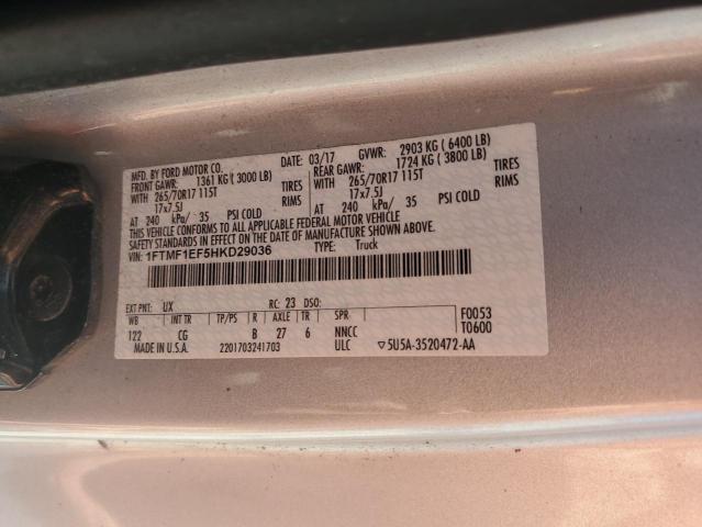 2017 Ford F150 VIN: 1FTMF1EF5HKD29036 Lot: 56816844