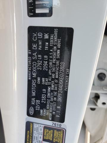 2019 Kia Forte Fe VIN: 3KPF24AD6KE073803 Lot: 55114644