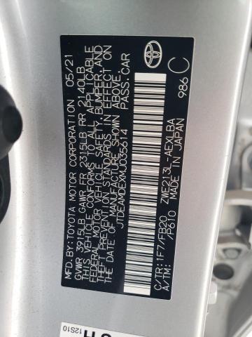 2021 TOYOTA COROLLA - JTDEAMDEXMJ035614
