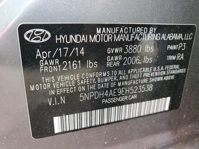 2014 Hyundai Elantra Se VIN: 5NPDH4AE9EH523538 Lot: 53790454