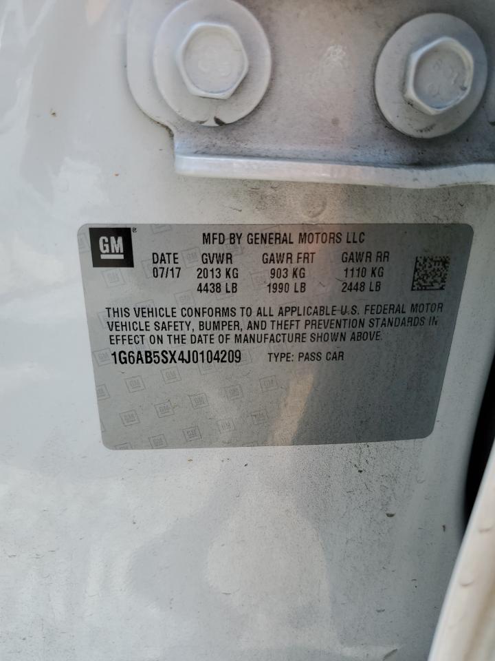 1G6AB5SX4J0104209 2018 Cadillac Ats Luxury