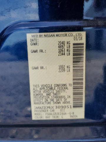 2018 Nissan Leaf S VIN: 1N4AZ1CP6JC309051 Lot: 57215224