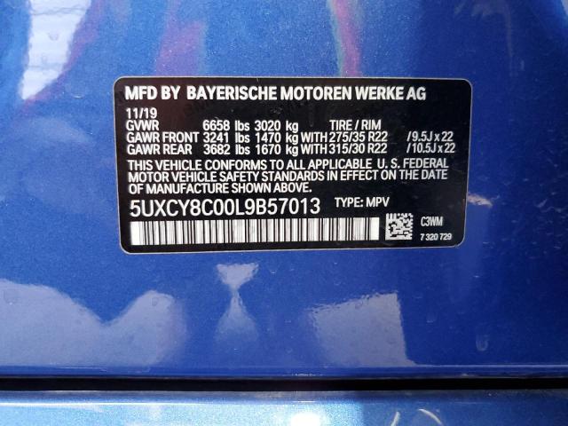 VIN 5UXCY8C00L9B57013 2020 BMW X6, M50I no.13