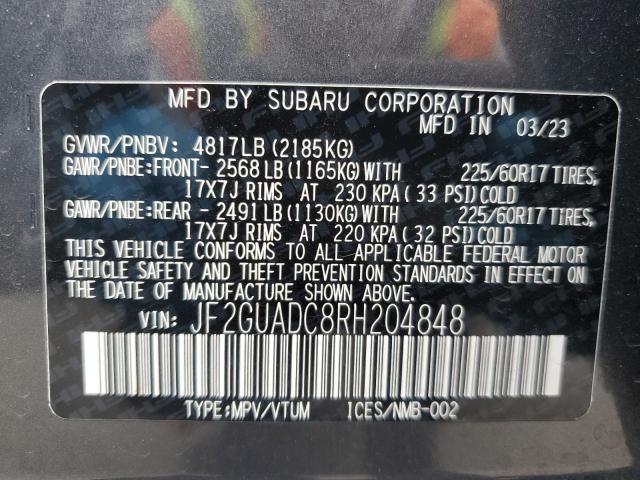 2024 Subaru Crosstrek Premium VIN: JF2GUADC8RH204848 Lot: 54285794
