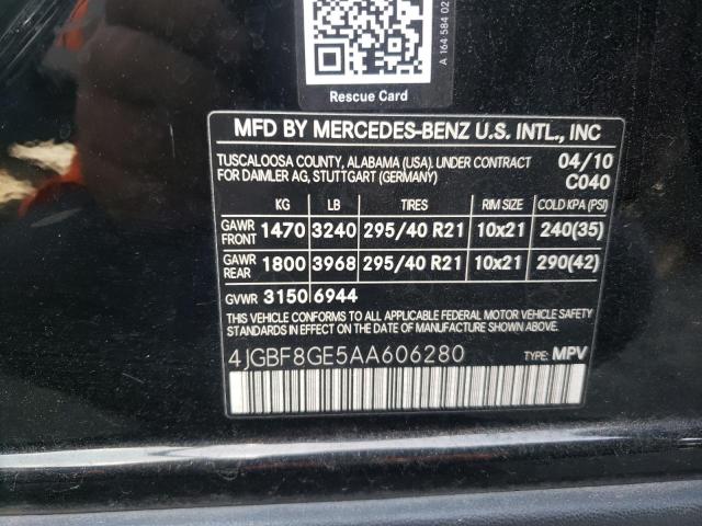 2010 Mercedes-Benz Gl 550 4Matic VIN: 4JGBF8GE5AA606280 Lot: 55922544