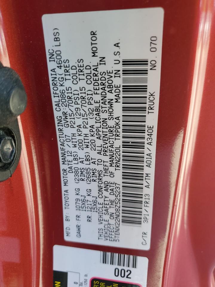 5TENX22N08Z525237 2008 Toyota Tacoma
