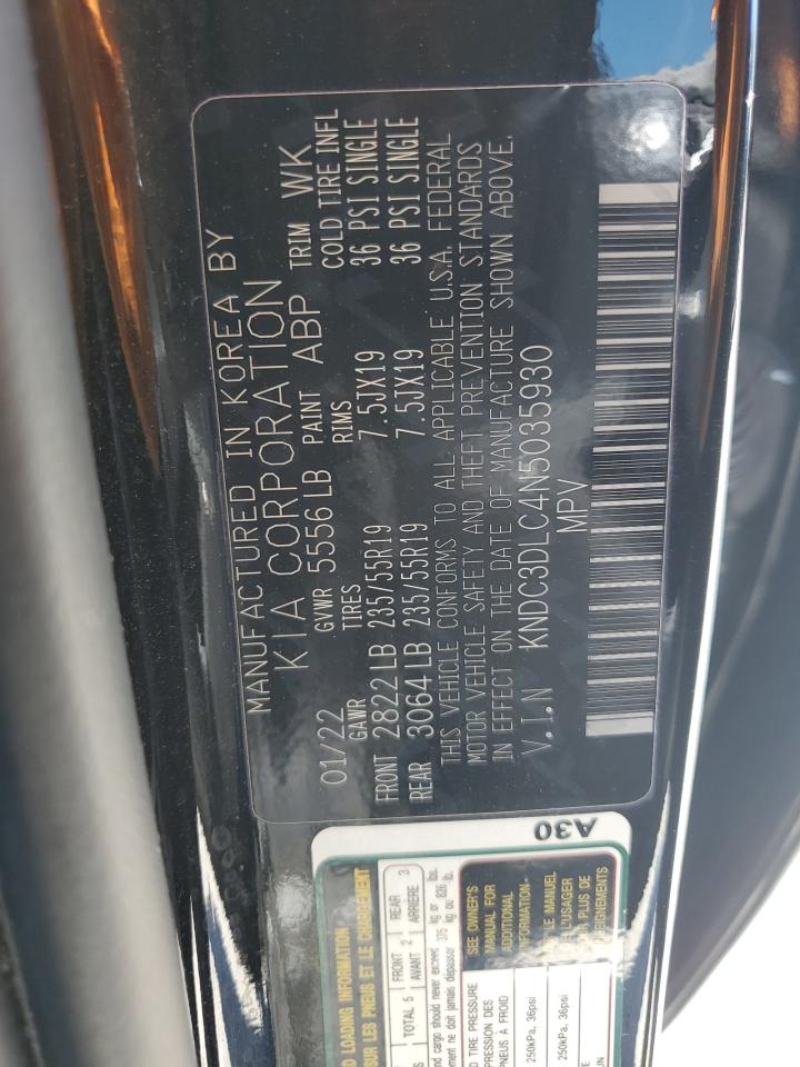 KNDC3DLC4N5035930 2022 Kia Ev6 Light