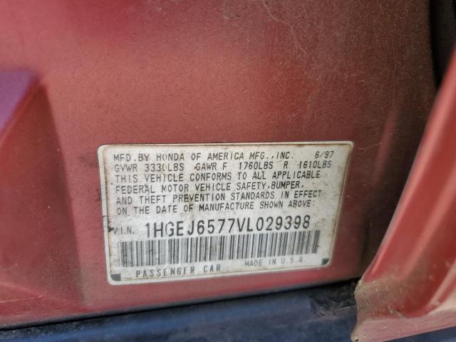 1HGEJ6577VL029398 1997 Honda Civic Lx