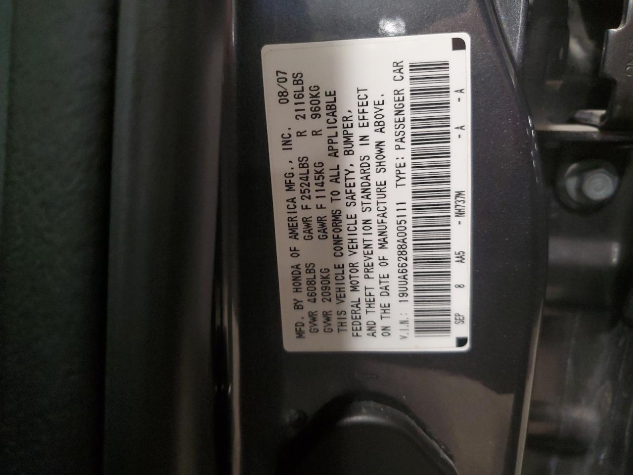 19UUA66288A005111 2008 Acura Tl