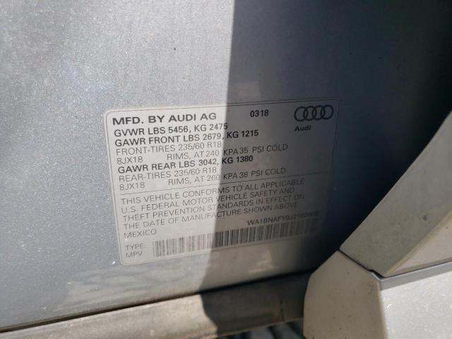 2018 Audi Q5 Premium Plus VIN: WA1BNAFY9J2160908 Lot: 56880694