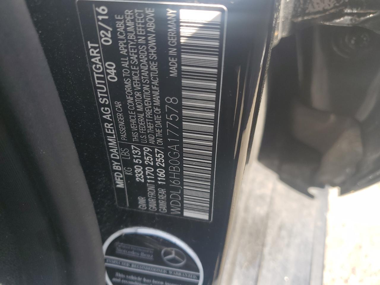 WDDLJ6HB0GA177578 2016 Mercedes-Benz Cls 400 4Matic