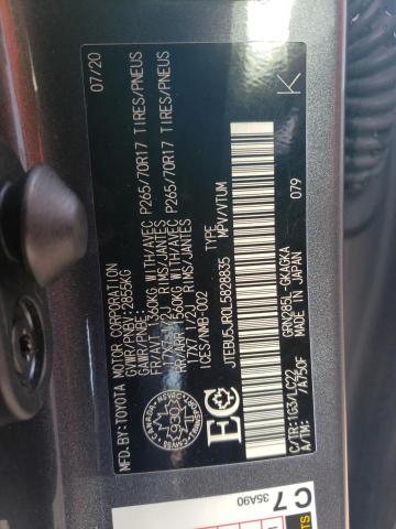 2020 TOYOTA 4RUNNER SR - JTEBU5JR0L5828835