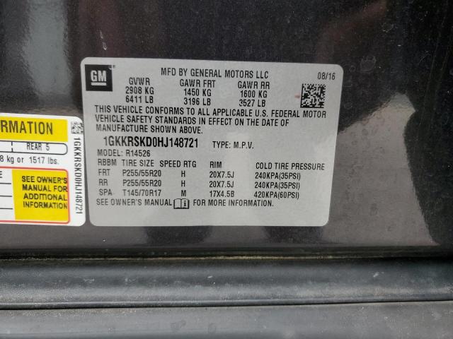 2017 GMC Acadia Limited Slt-2 VIN: 1GKKRSKD0HJ148721 Lot: 55636514