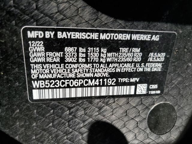 2023 BMW Ix xDrive50 VIN: WB523CF06PCM41192 Lot: 56699864