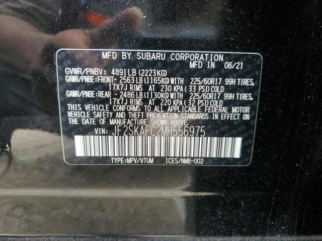 2021 Subaru Forester Premium VIN: JF2SKAFC2MH556975 Lot: 56230924