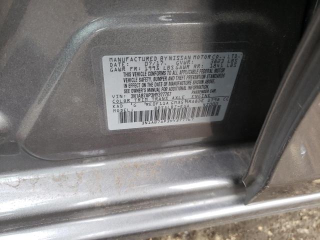 2017 Nissan Sentra S VIN: 3N1AB7AP3HY377767 Lot: 55399974