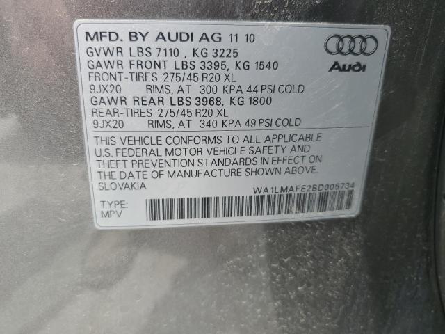 2011 Audi Q7 Premium Plus VIN: WA1LMAFE2BD005734 Lot: 56940474