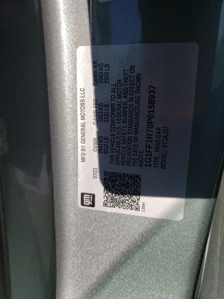 1G1FF1R70P0158937 2023 Chevrolet Camaro Lt1