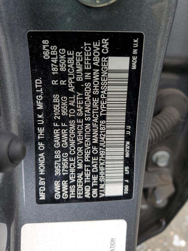 SHHFK7H97JU421876 2018 Honda Civic Sport Touring