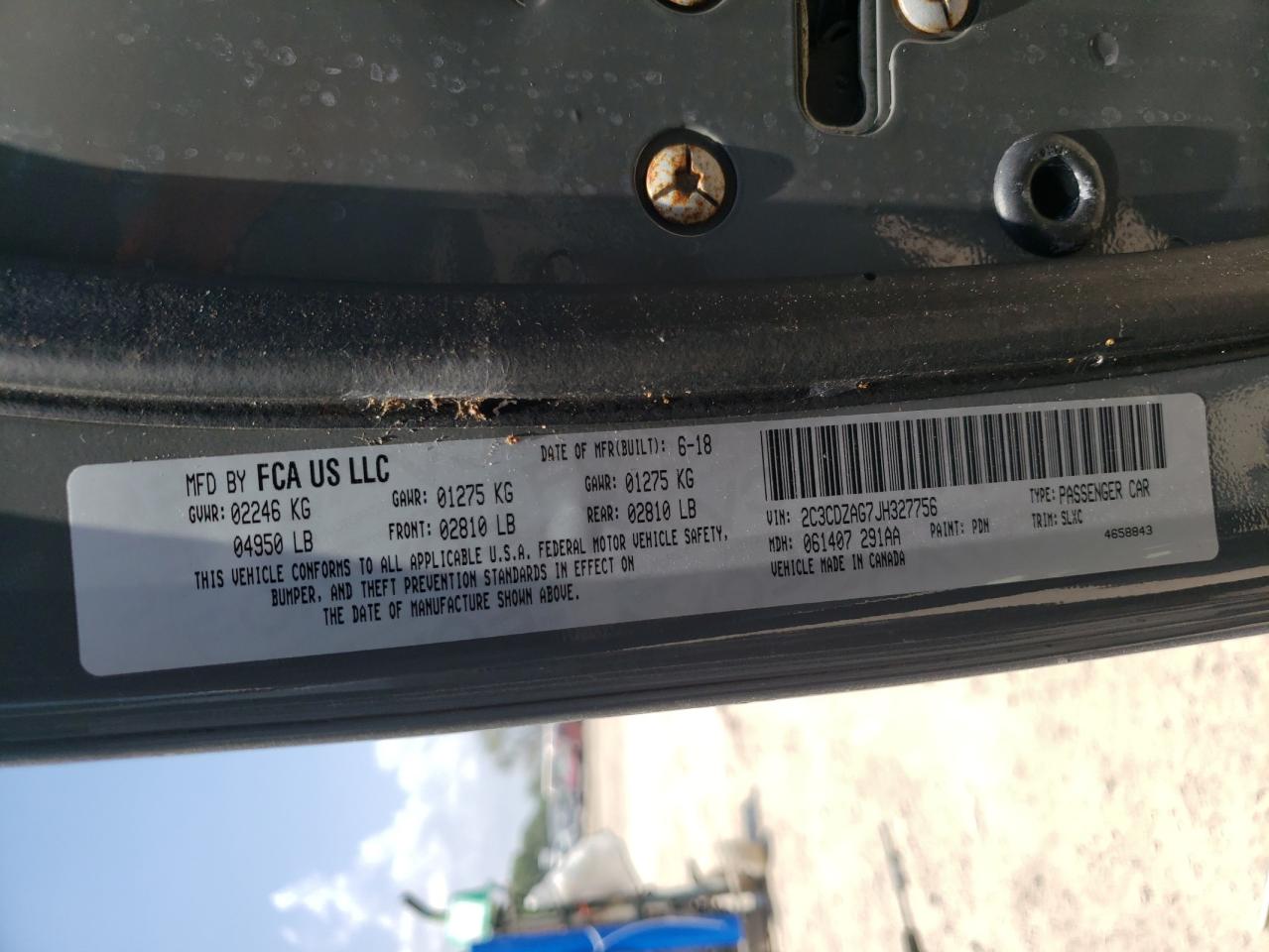 2C3CDZAG7JH327756 2018 Dodge Challenger Sxt