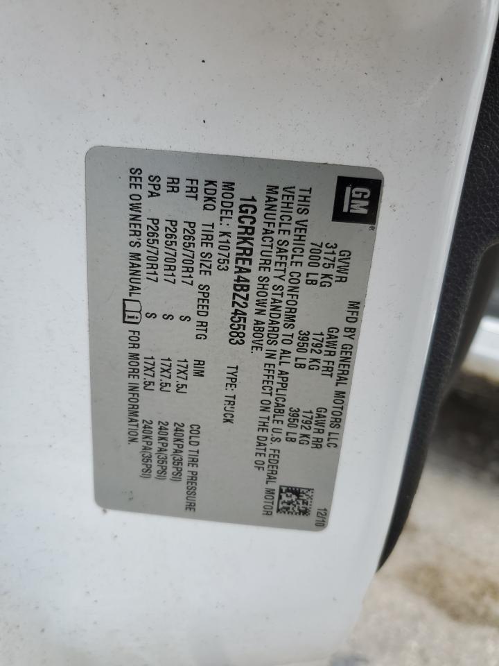 1GCRKREA4BZ245583 2011 Chevrolet Silverado K1500 Ls