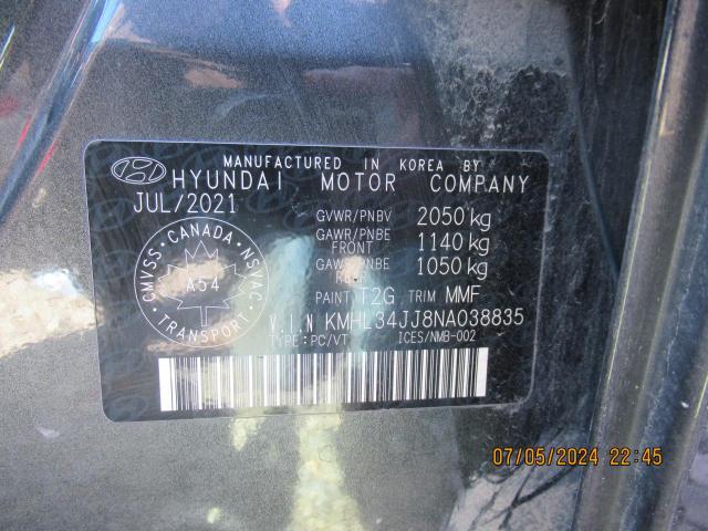 2022 Hyundai Sonata Hybrid VIN: KMHL34JJ8NA038835 Lot: 52538844