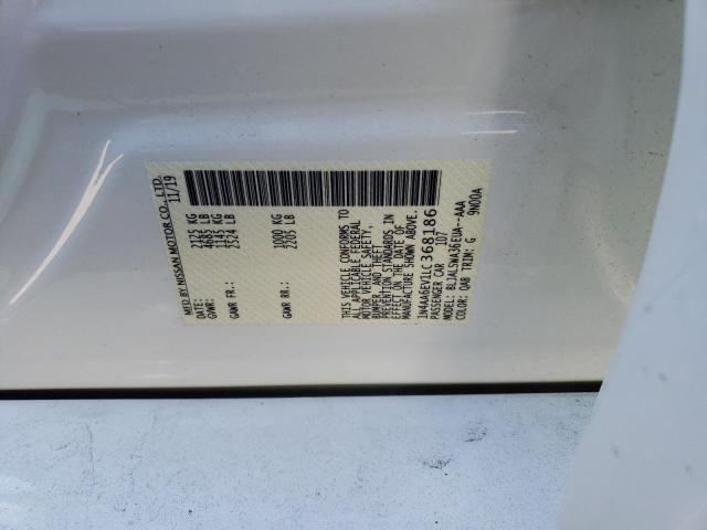 2020 Nissan Maxima Sr VIN: 1N4AA6EV1LC368186 Lot: 55328664