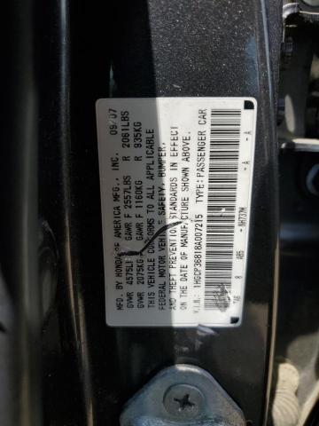 2008 Honda Accord Exl VIN: 1HGCP36818A007215 Lot: 56005164