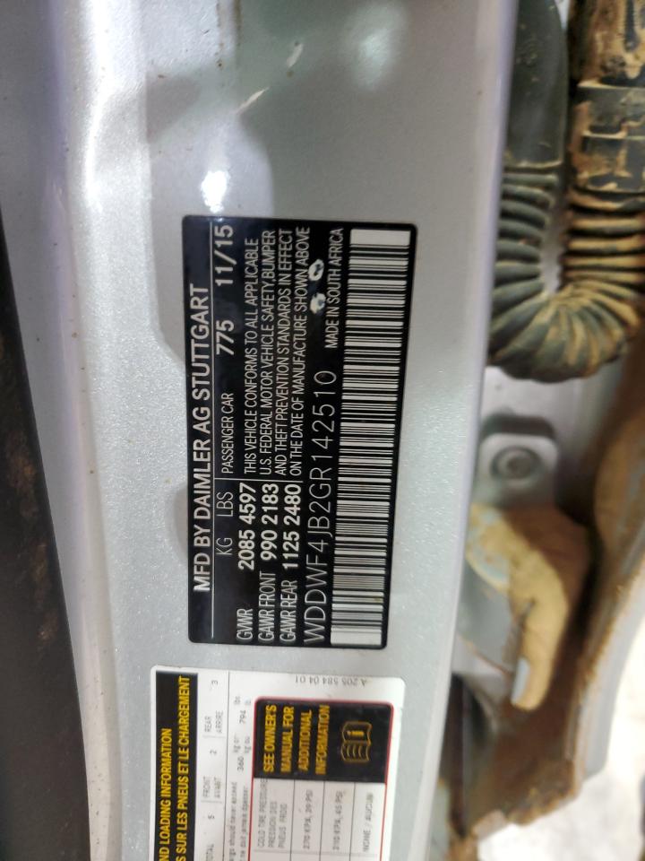 WDDWF4JB2GR142510 2016 Mercedes-Benz C 300