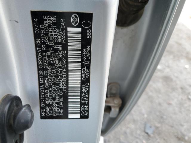 2014 Toyota Prius VIN: JTDKN3DU1E0392146 Lot: 54853824