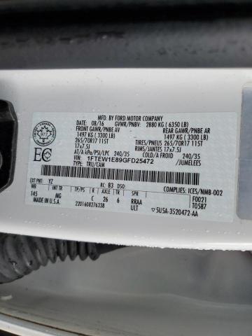 2016 Ford F150 Supercrew VIN: 1FTEW1E89GFD25472 Lot: 55128174