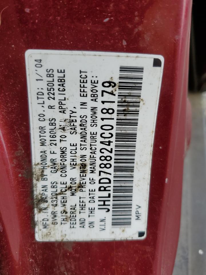 JHLRD78824C018179 2004 Honda Cr-V Ex